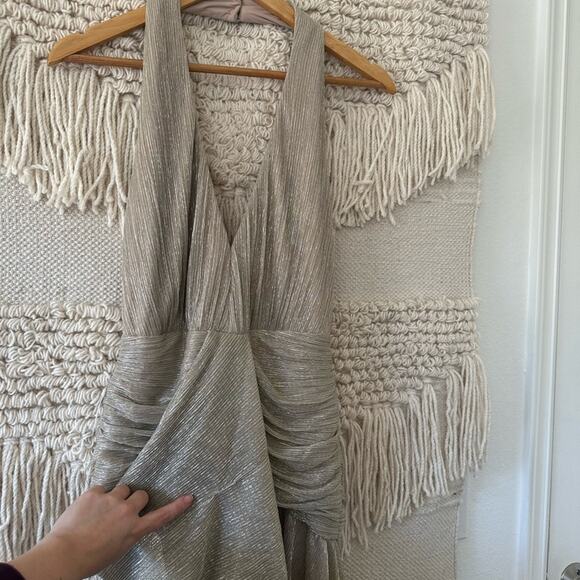 PatBo Lurex Draped Maxi Dress - Picture 5 of 10